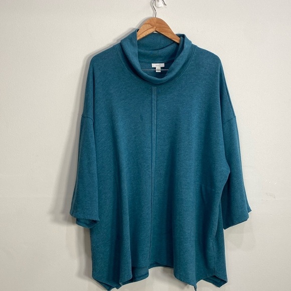 Purejill Cowl Neck Drop Shoulder Top Pockets Large - Picture 1 of 12